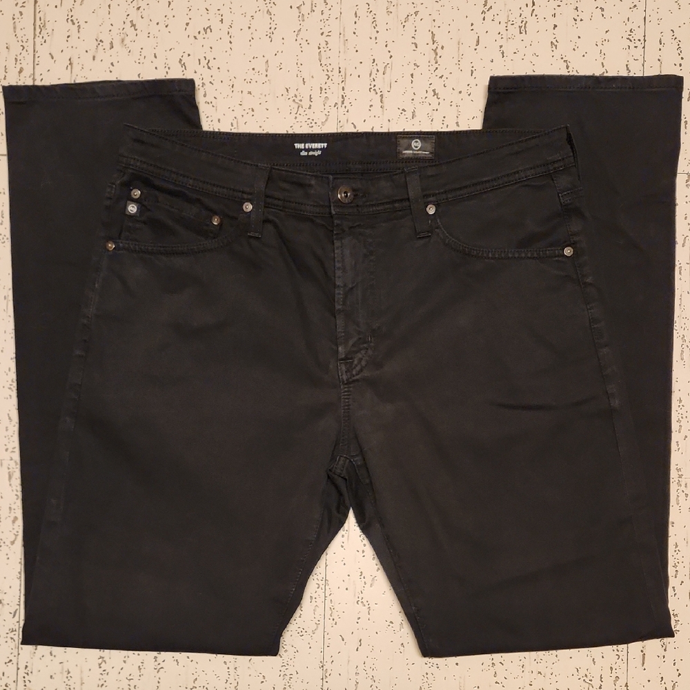 Adriano Goldschmied AG The Everett Black Slim Straight Fit Jeans
